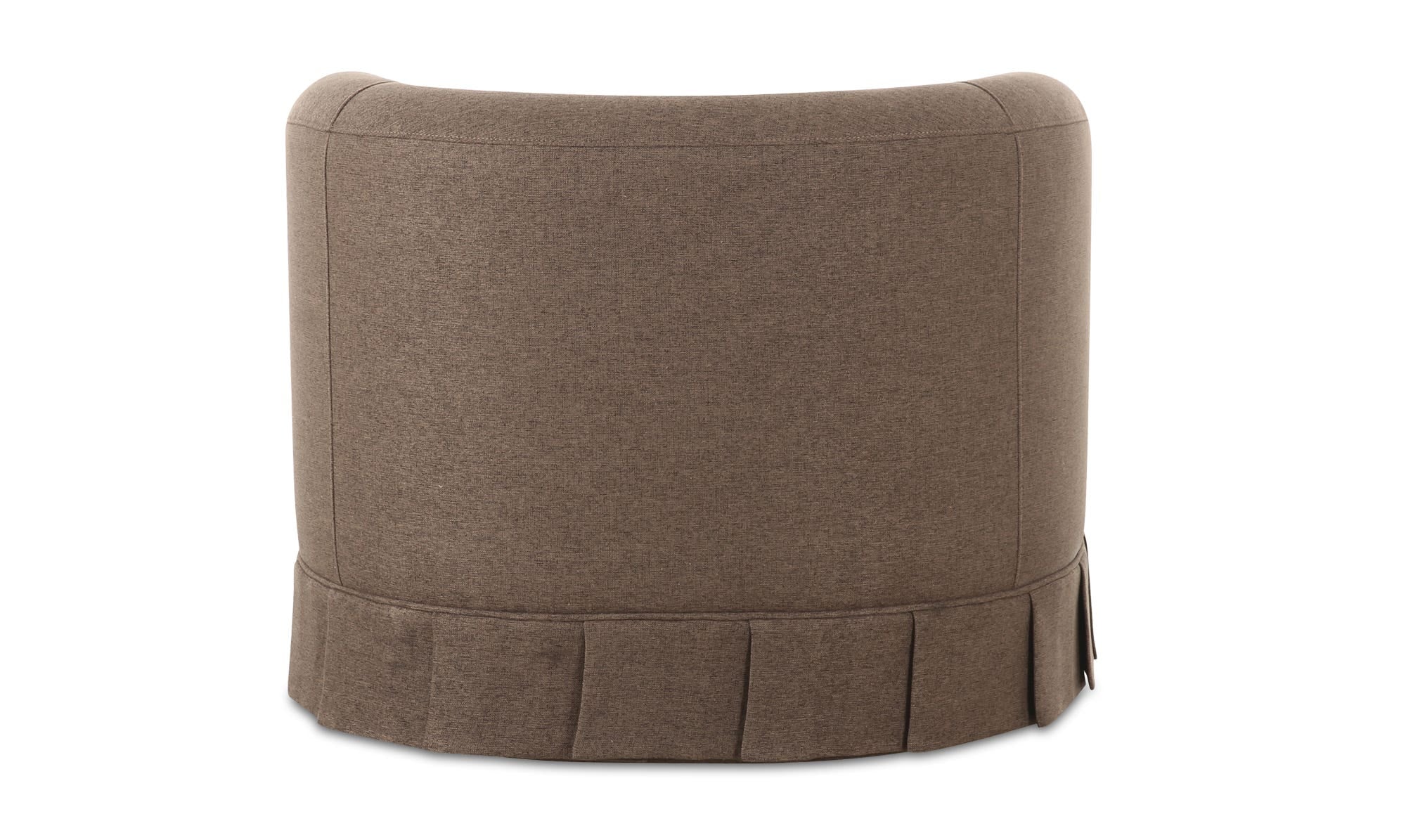 32" Brown Upholstered Swivel Accent Chair