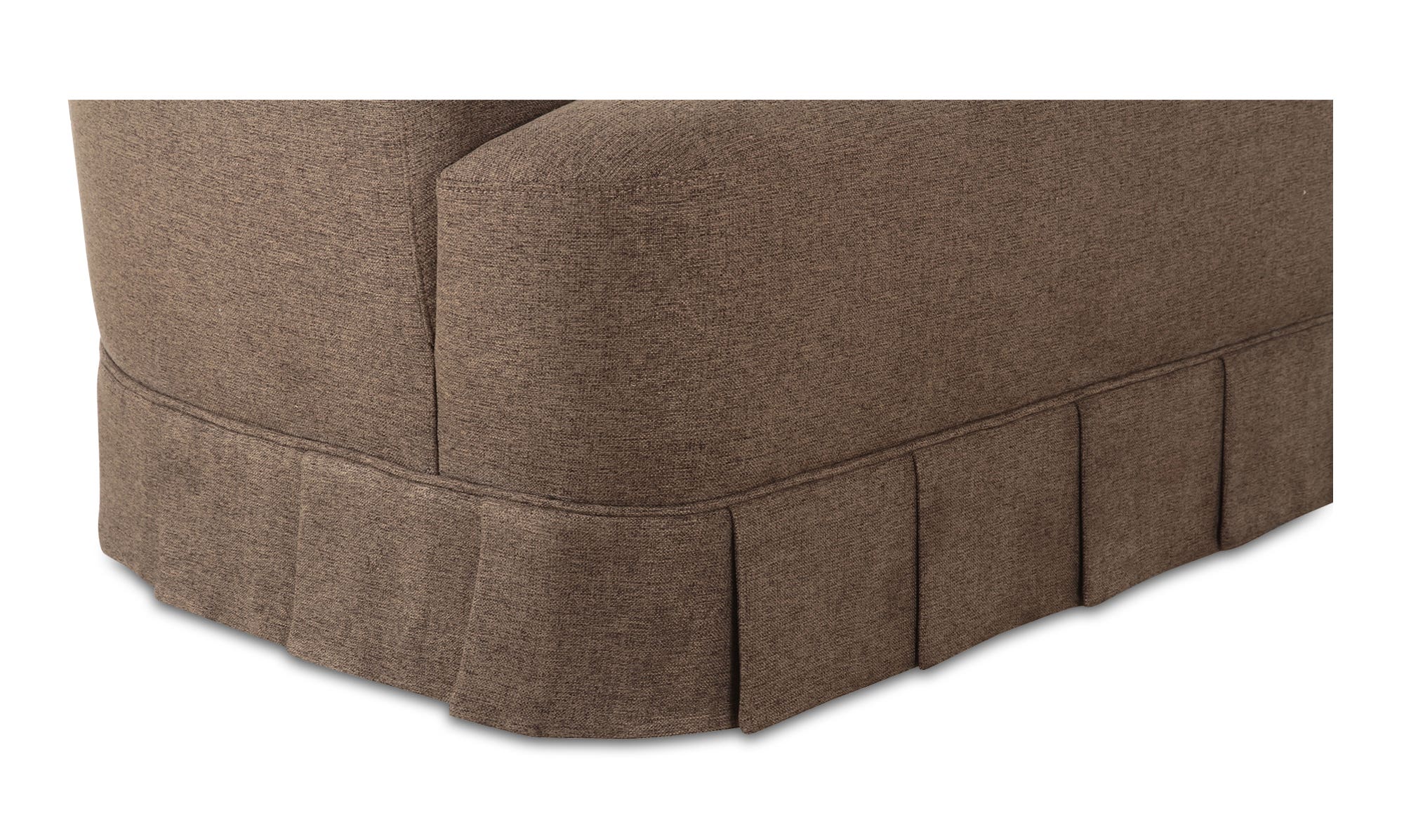 32" Brown Upholstered Swivel Accent Chair