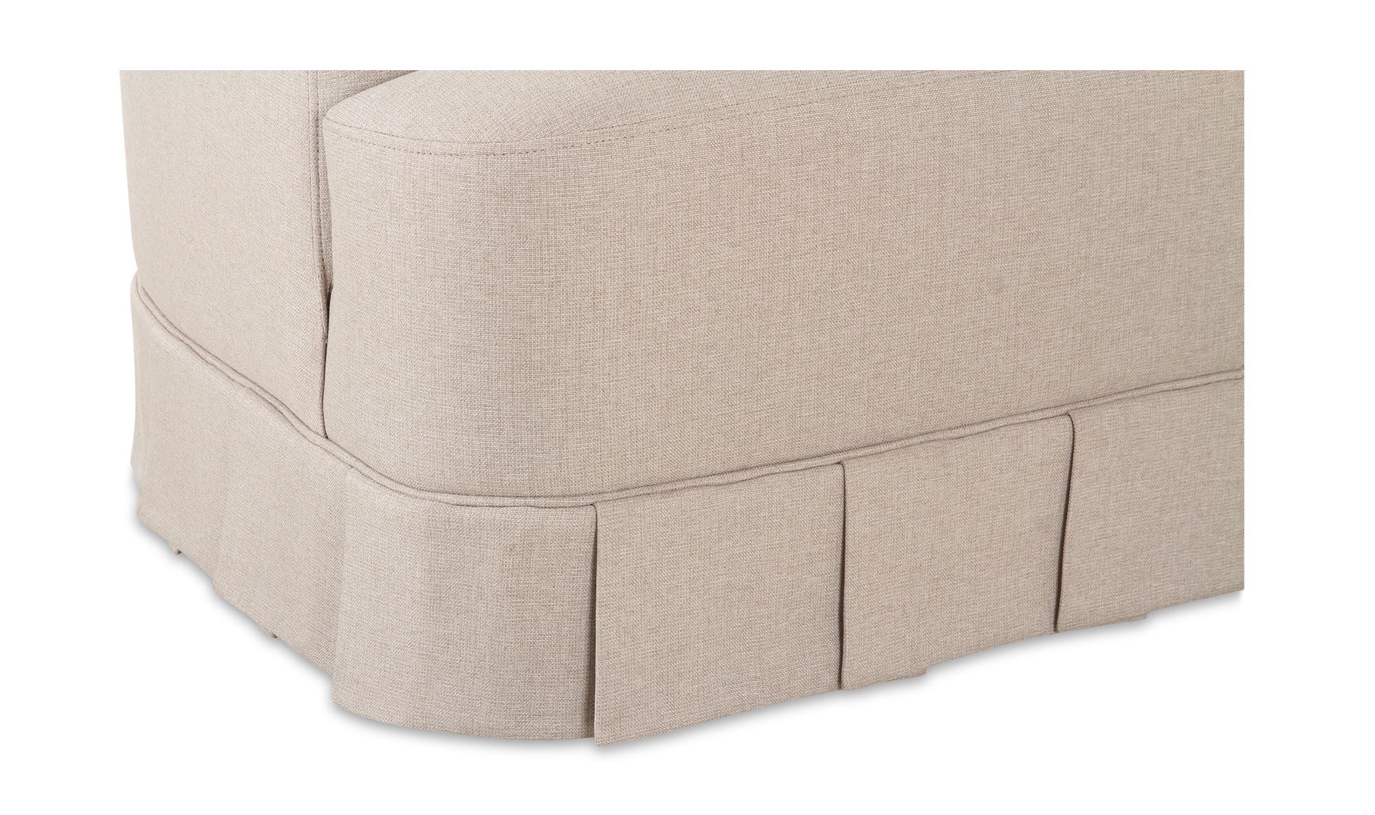 32" Beige Upholstered Swivel Accent Chair