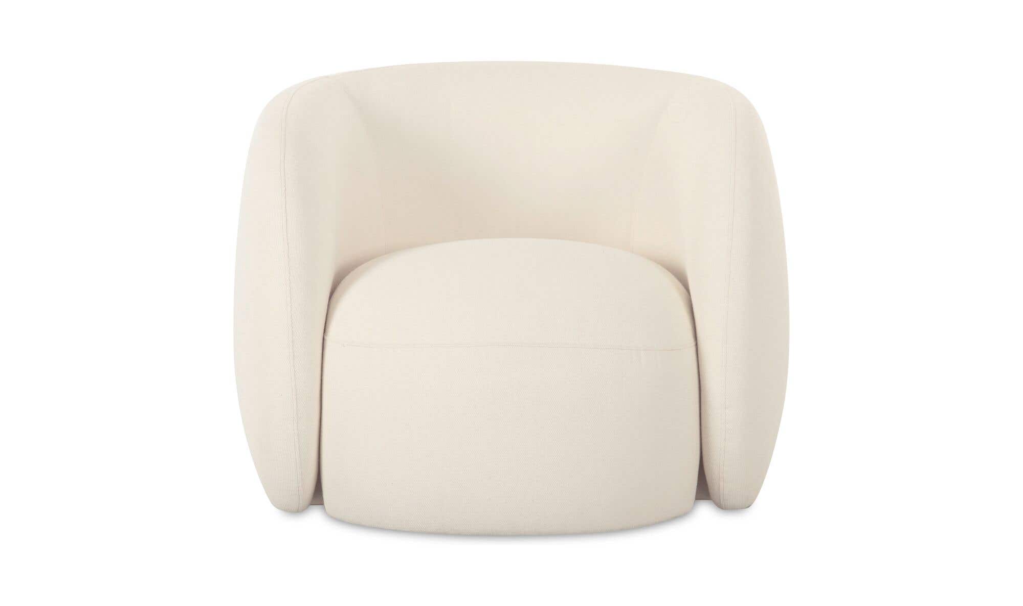 32" Cream Upholstered Accent Chair