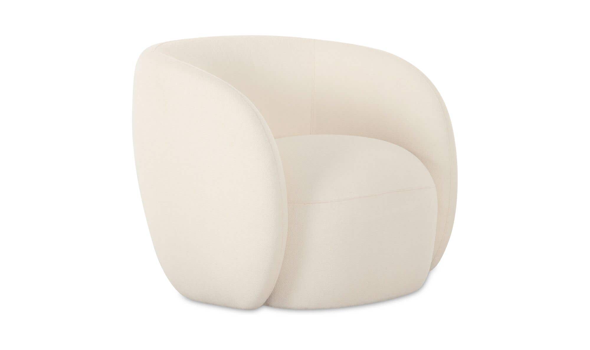 32" Cream Upholstered Accent Chair