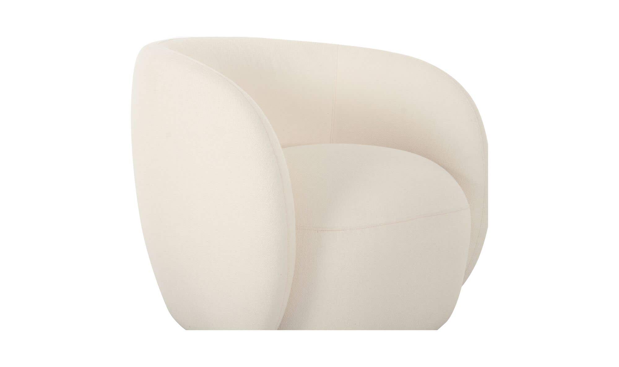 32" Cream Upholstered Accent Chair