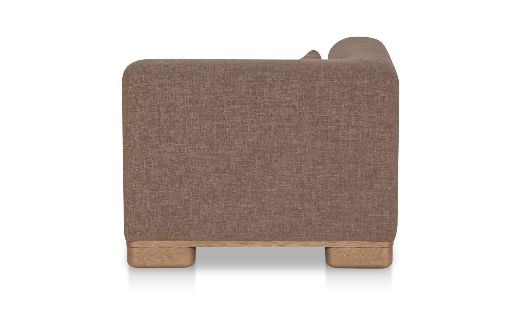 40" Dark Brown Upholstered Corner Chair