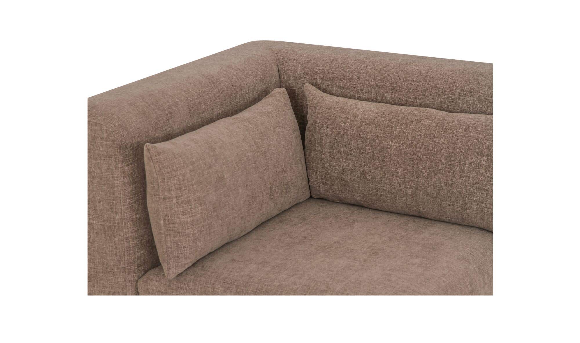 40" Dark Brown Upholstered Corner Chair