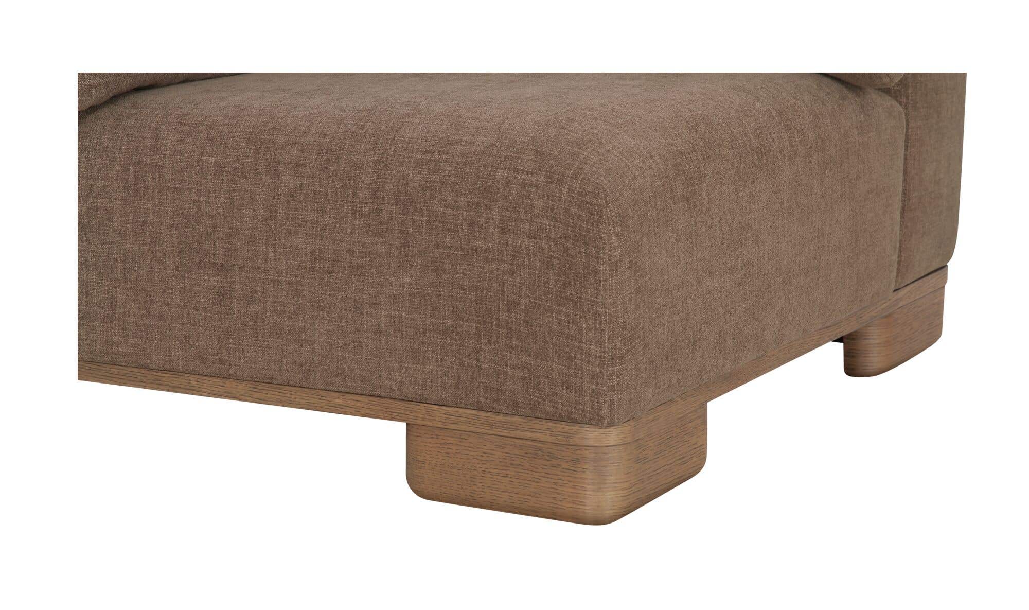 40" Dark Brown Upholstered Corner Chair