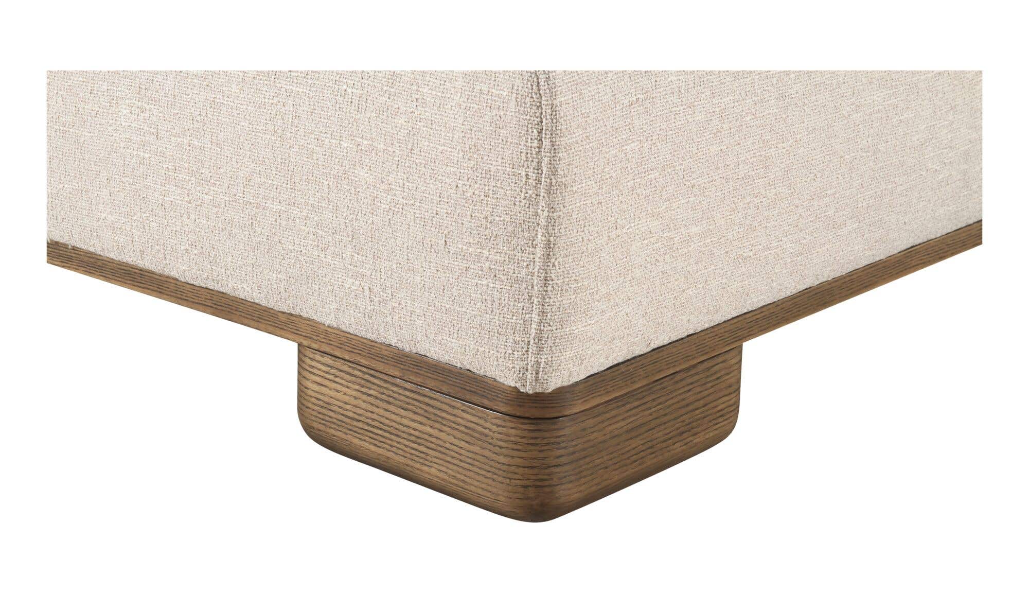 40" Oatmeal Upholstered Corner Chair