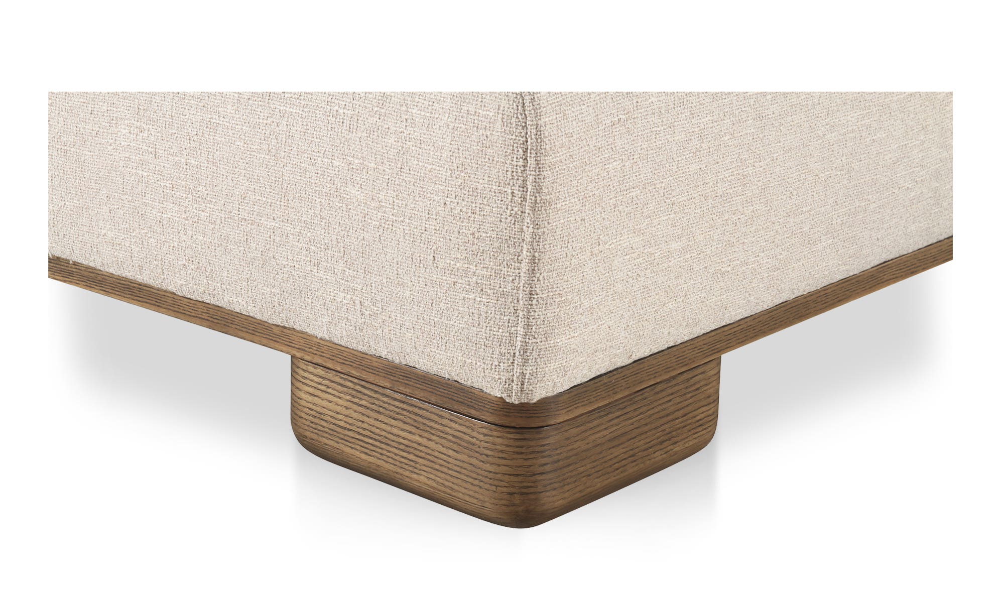 35" Oatmeal Upholstered Slipper Chair