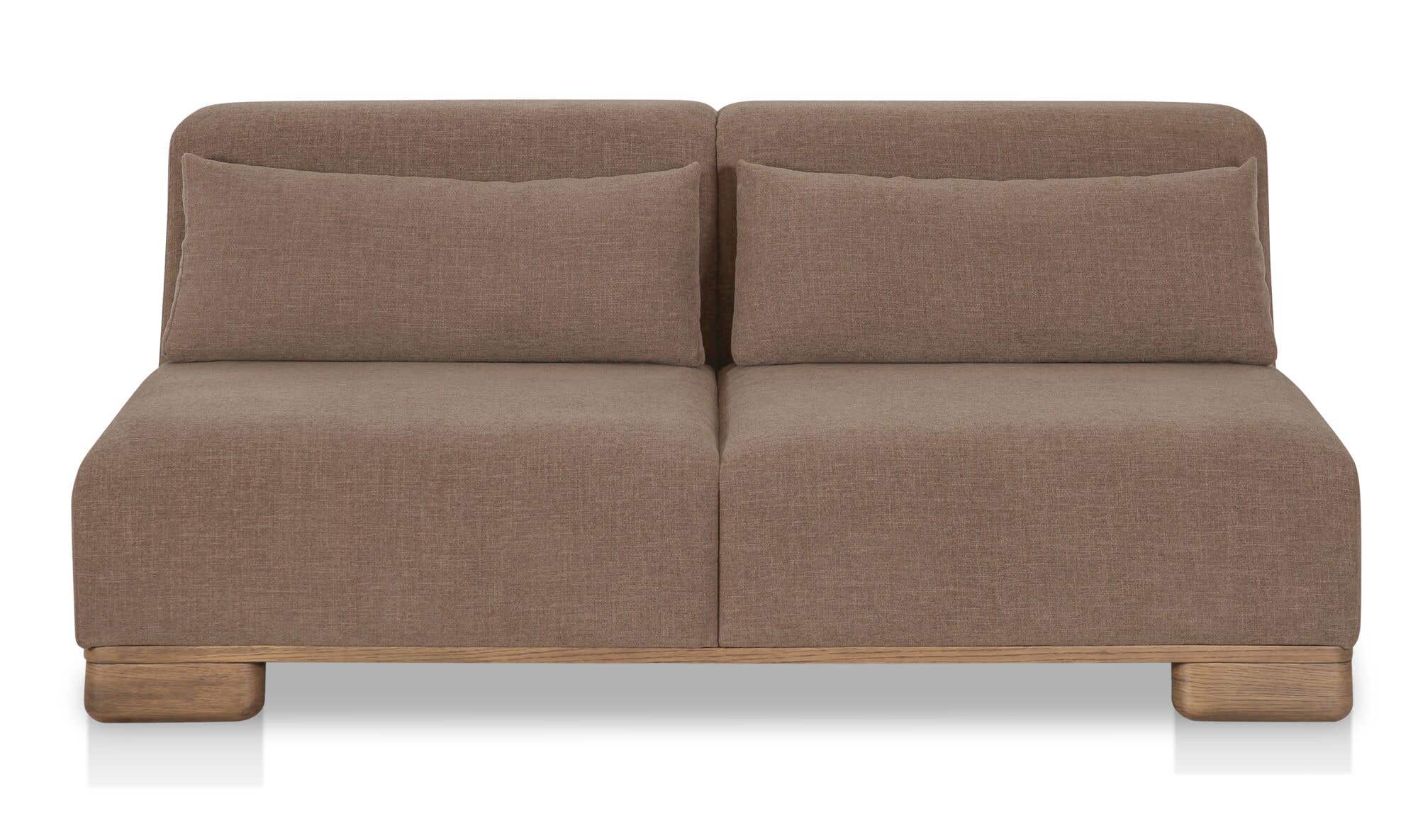 70" Dark Brown Upholstered Sofa