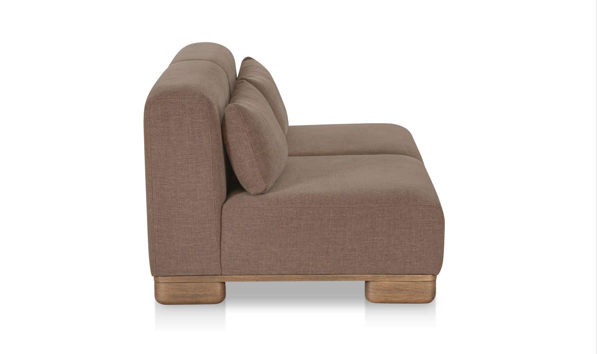 70" Dark Brown Upholstered Sofa