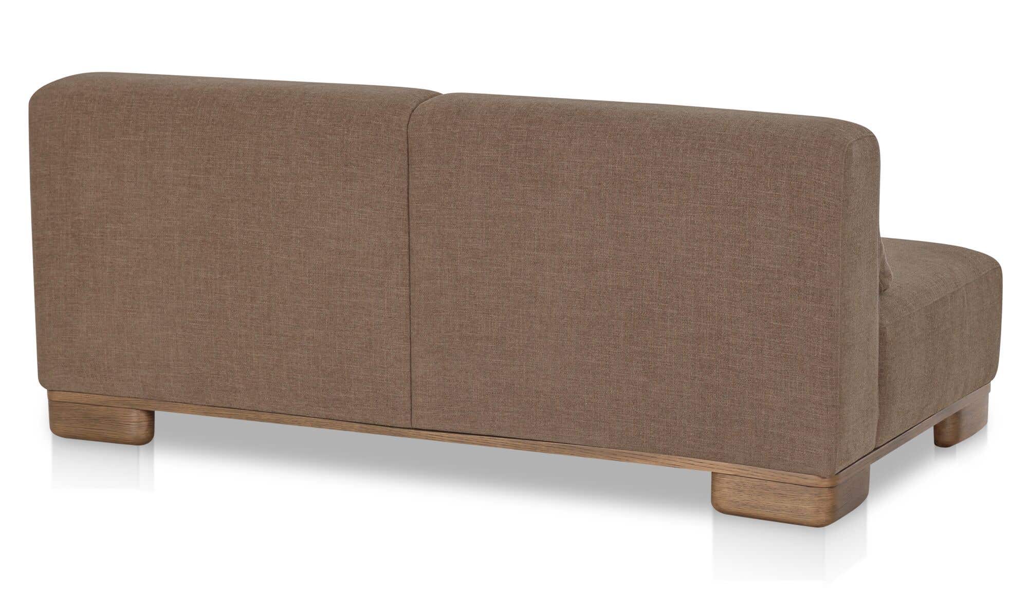 70" Dark Brown Upholstered Sofa