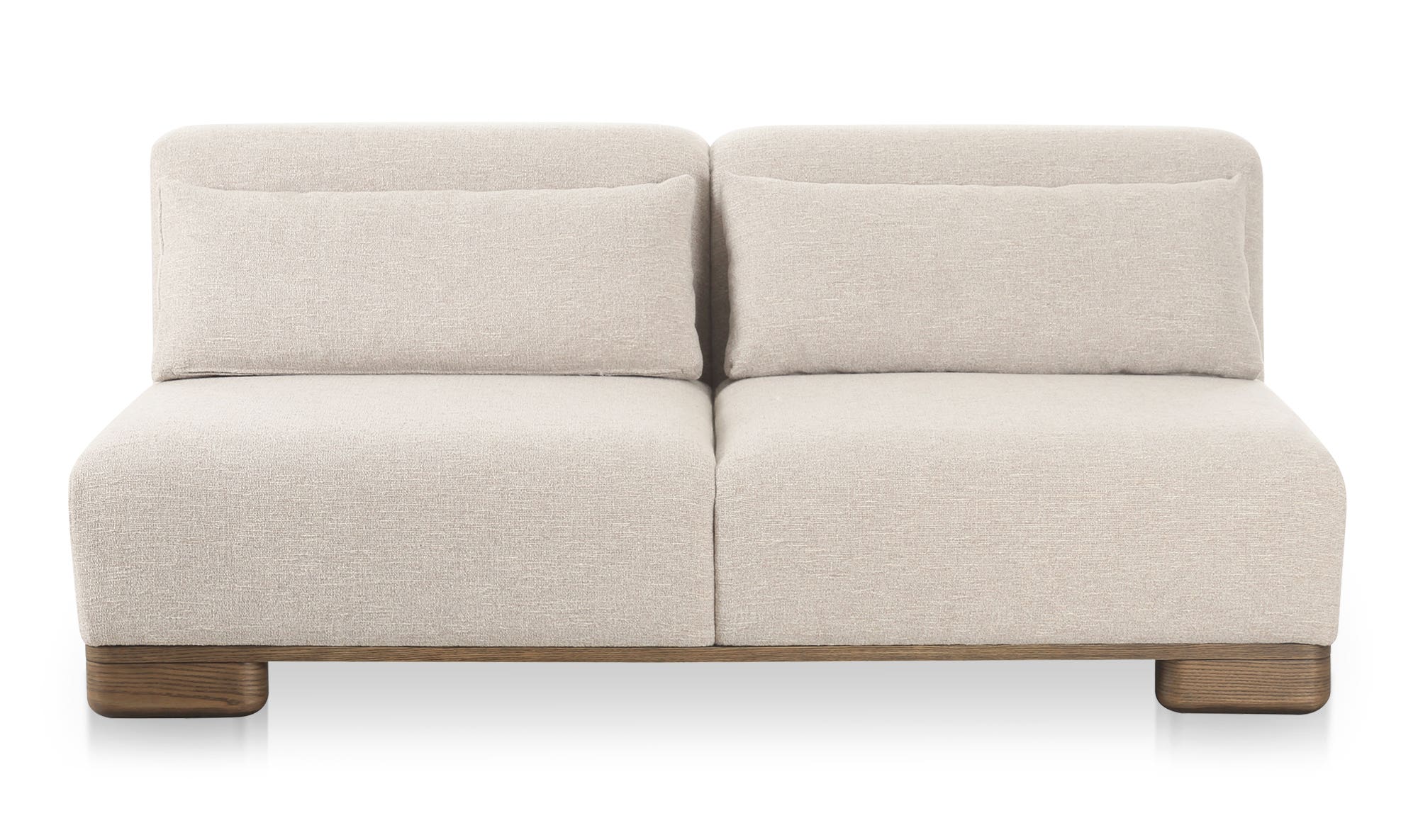 70" Oatmeal Upholstered Sofa