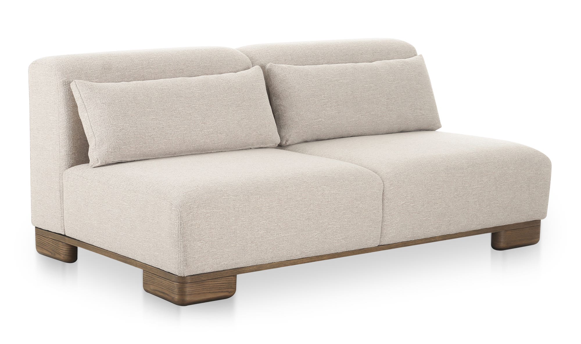 70" Oatmeal Upholstered Sofa