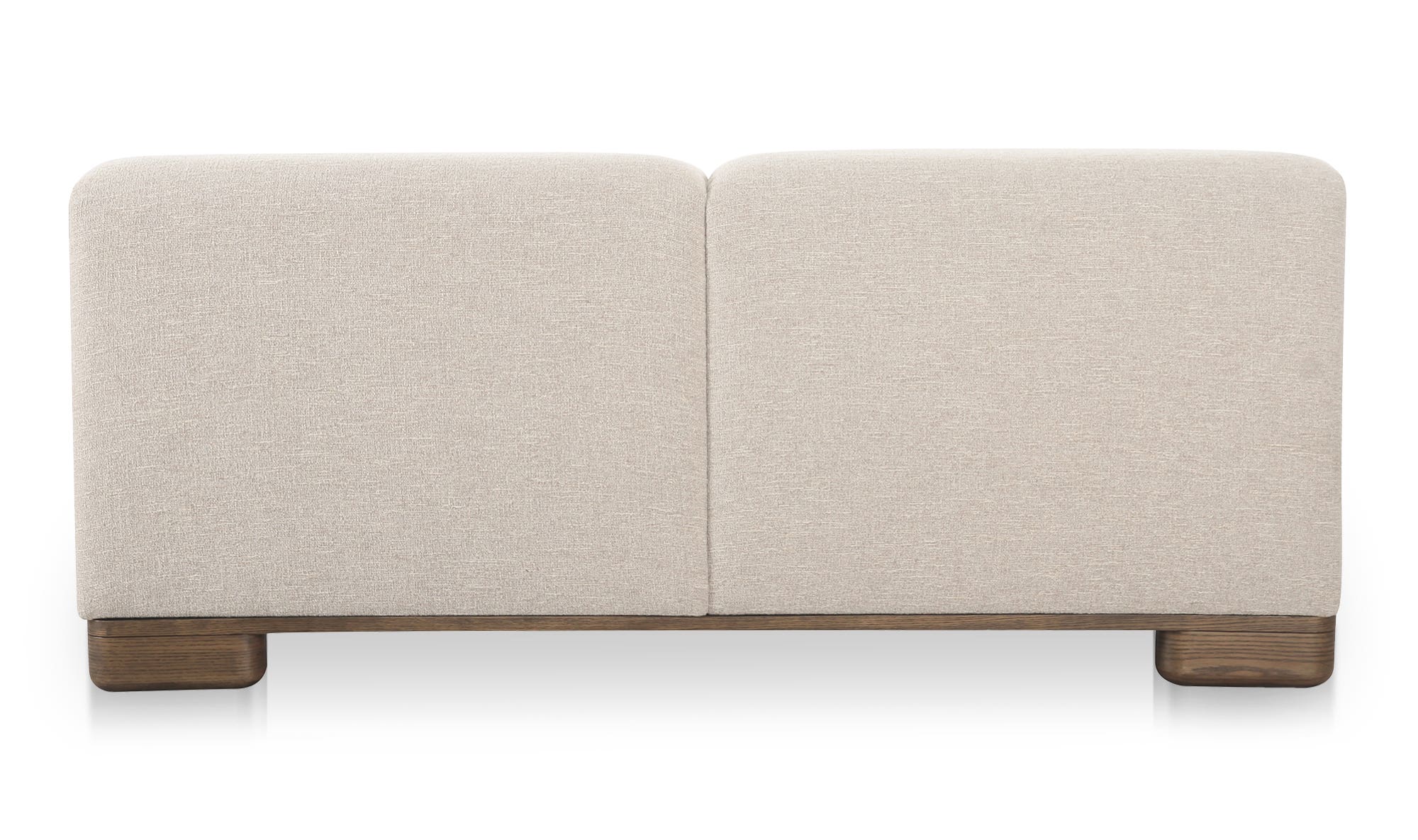 70" Oatmeal Upholstered Sofa