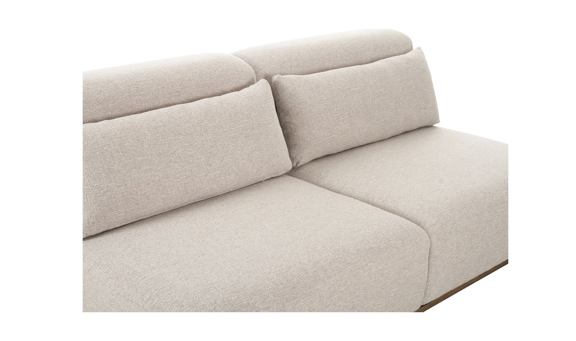 70" Oatmeal Upholstered Sofa