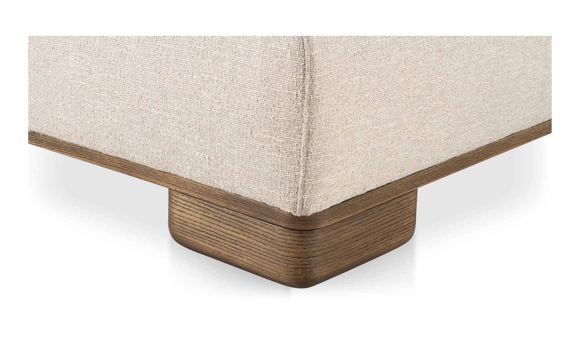 70" Oatmeal Upholstered Sofa