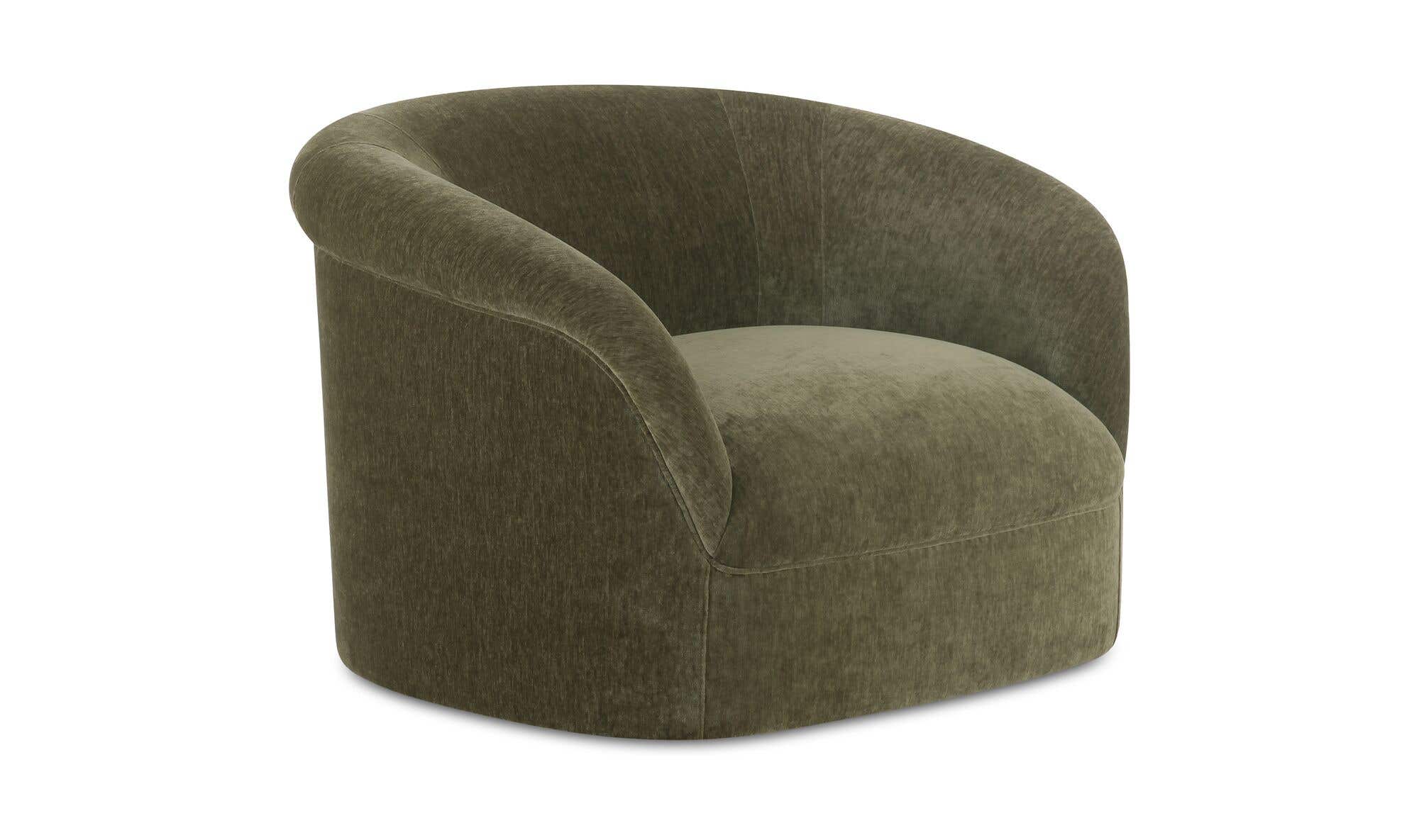39.25" Dark Green Upholstered Lounge Chair
