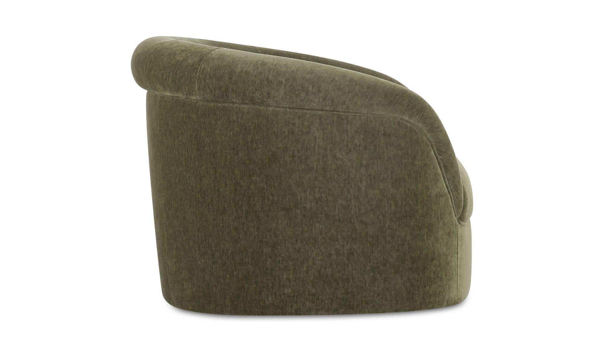 39.25" Dark Green Upholstered Lounge Chair