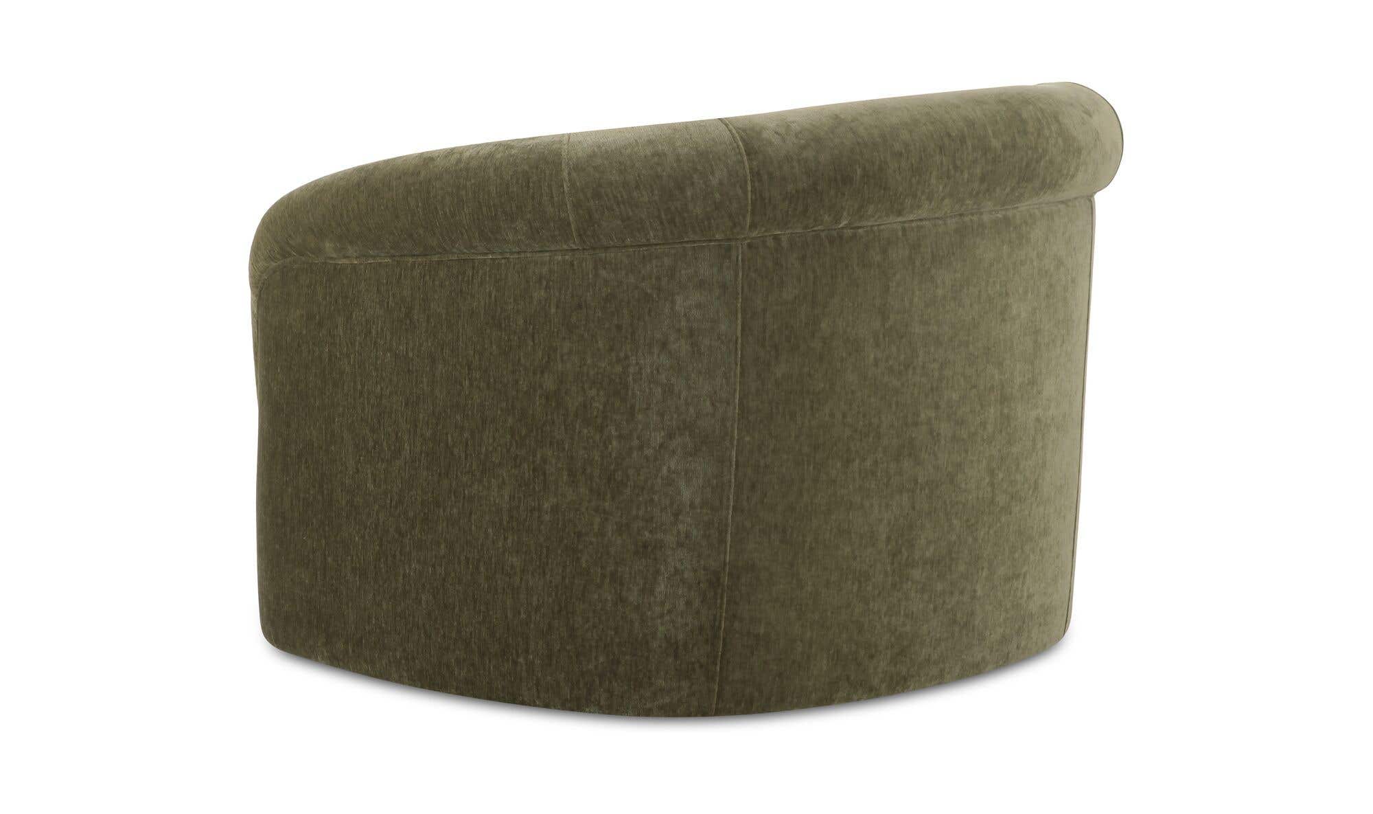 39.25" Dark Green Upholstered Lounge Chair