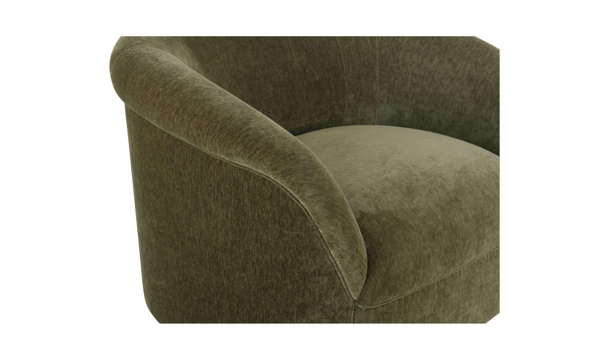 39.25" Dark Green Upholstered Lounge Chair