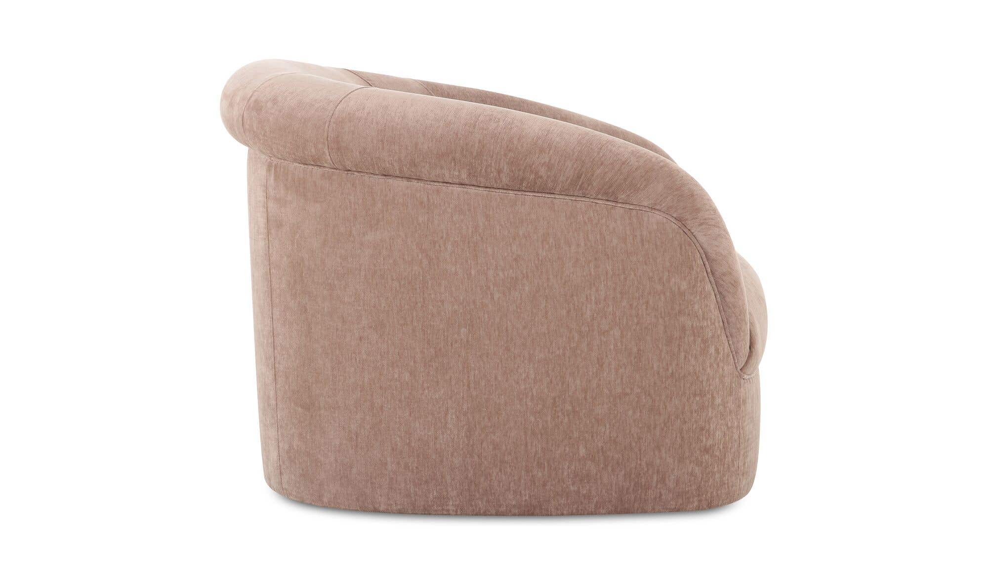 39.25" Blush Upholstered Lounge Chair