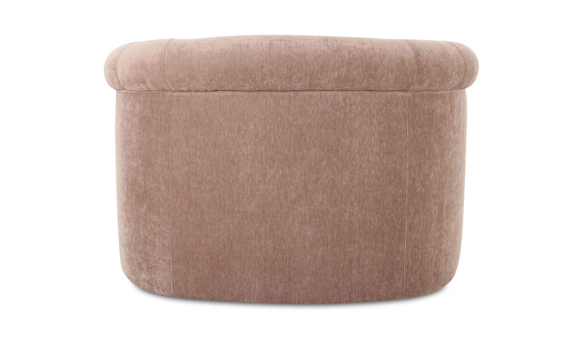39.25" Blush Upholstered Lounge Chair