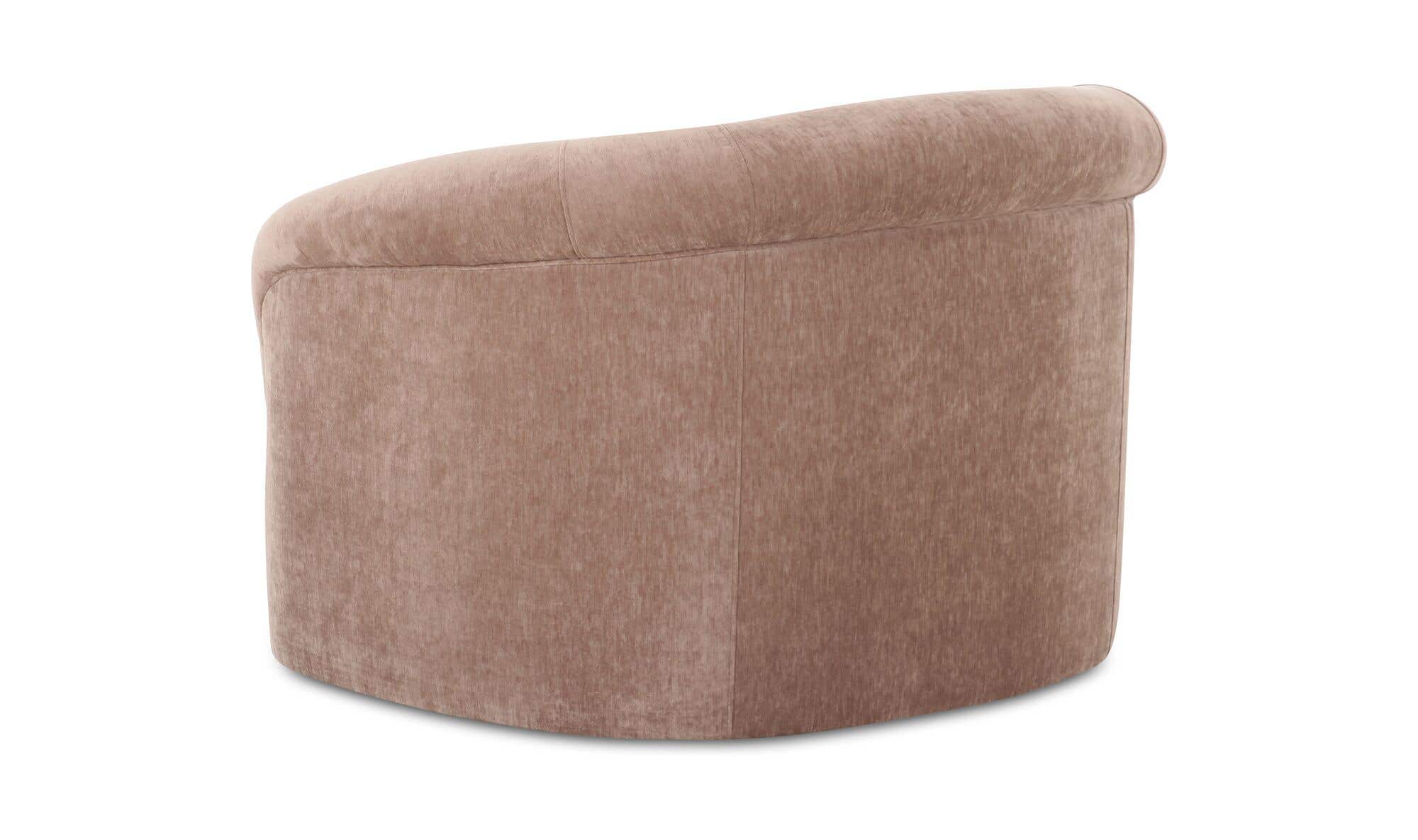 39.25" Blush Upholstered Lounge Chair