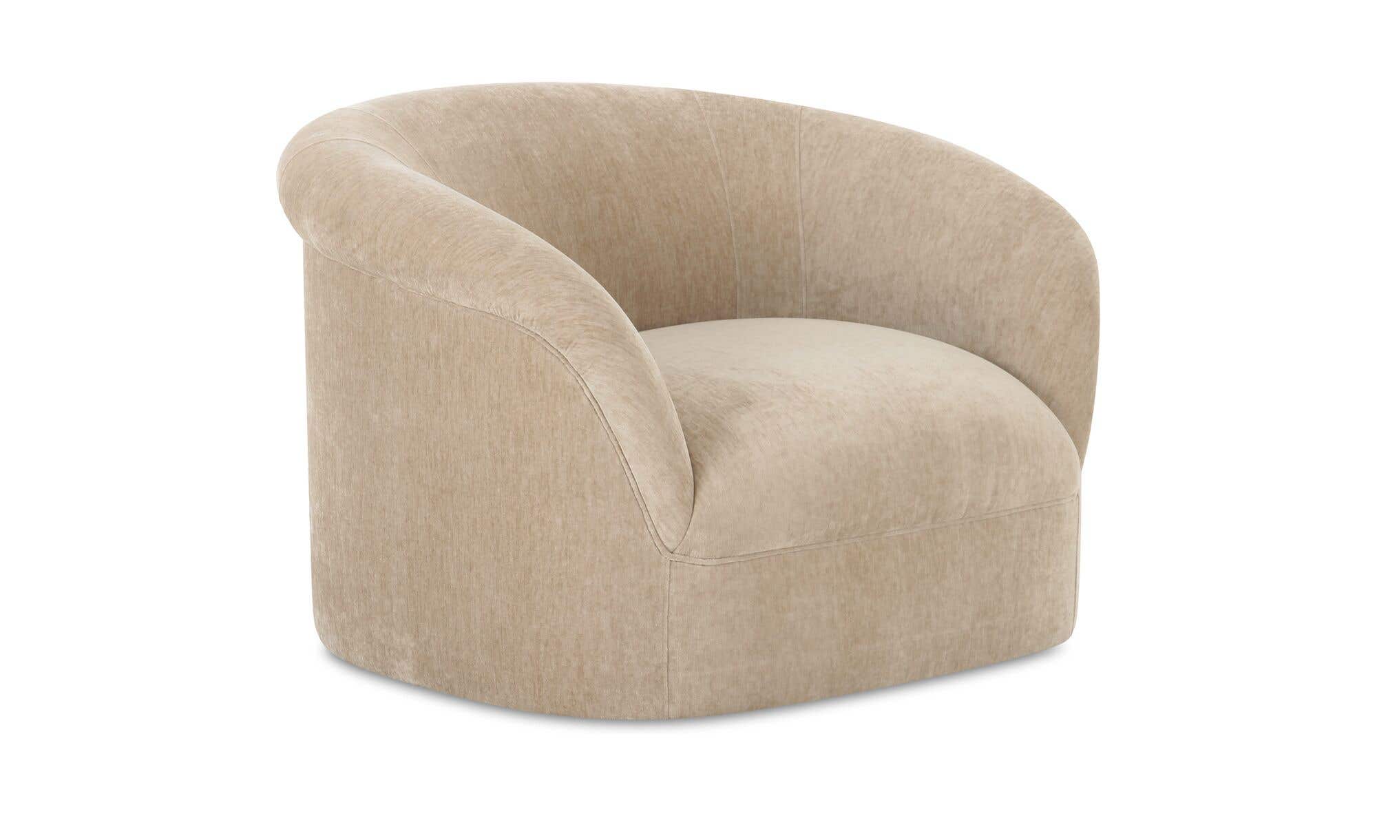 39.25" Beige Upholstered Lounge Chair
