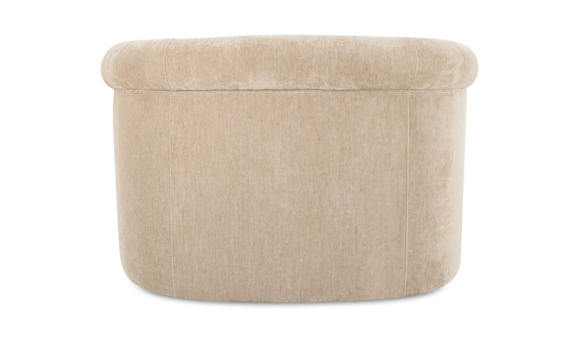 39.25" Beige Upholstered Lounge Chair
