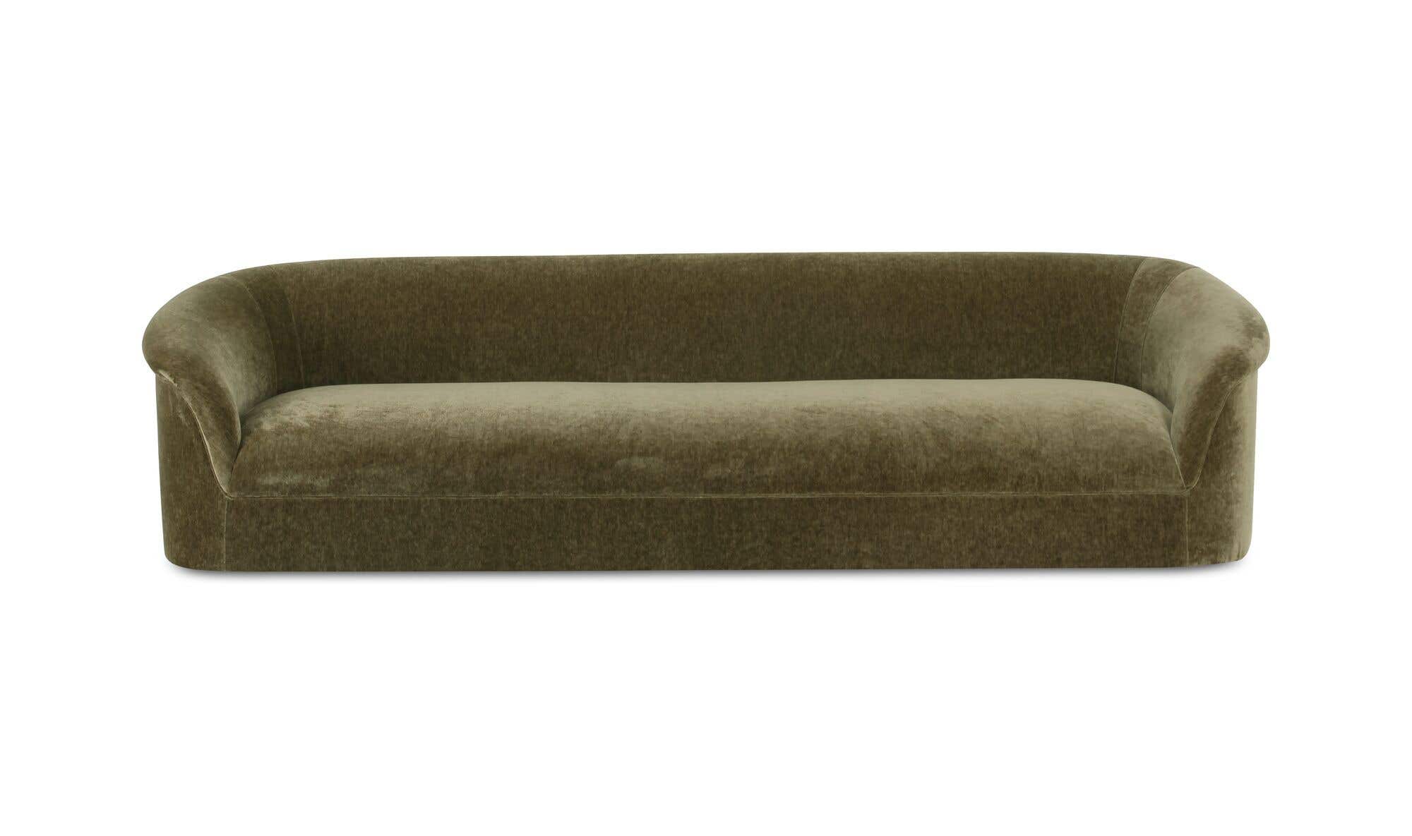 109" Dark Green Upholstered Sofa