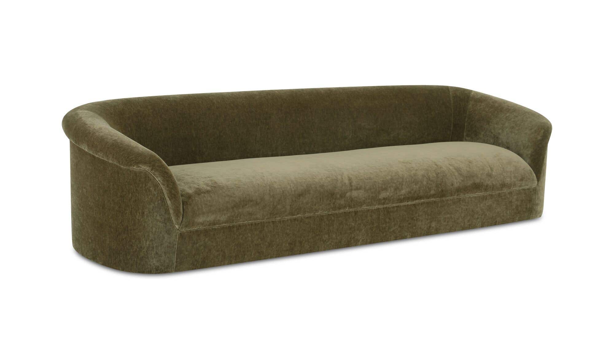 109" Dark Green Upholstered Sofa