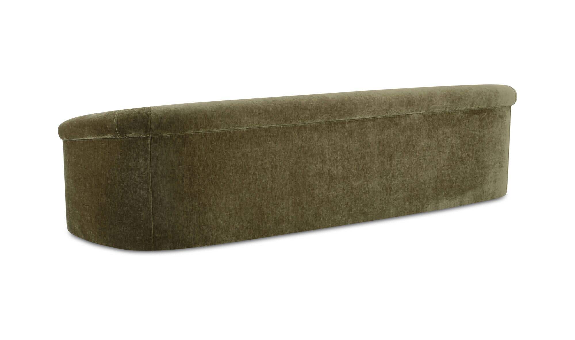 109" Dark Green Upholstered Sofa