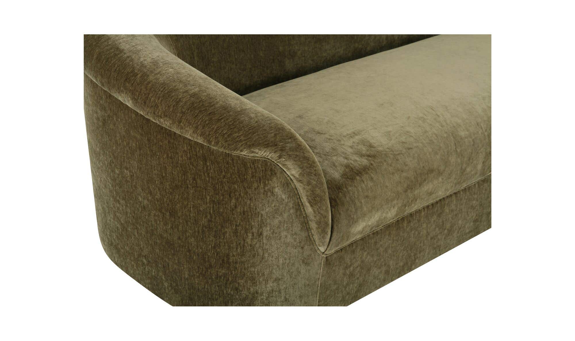 109" Dark Green Upholstered Sofa