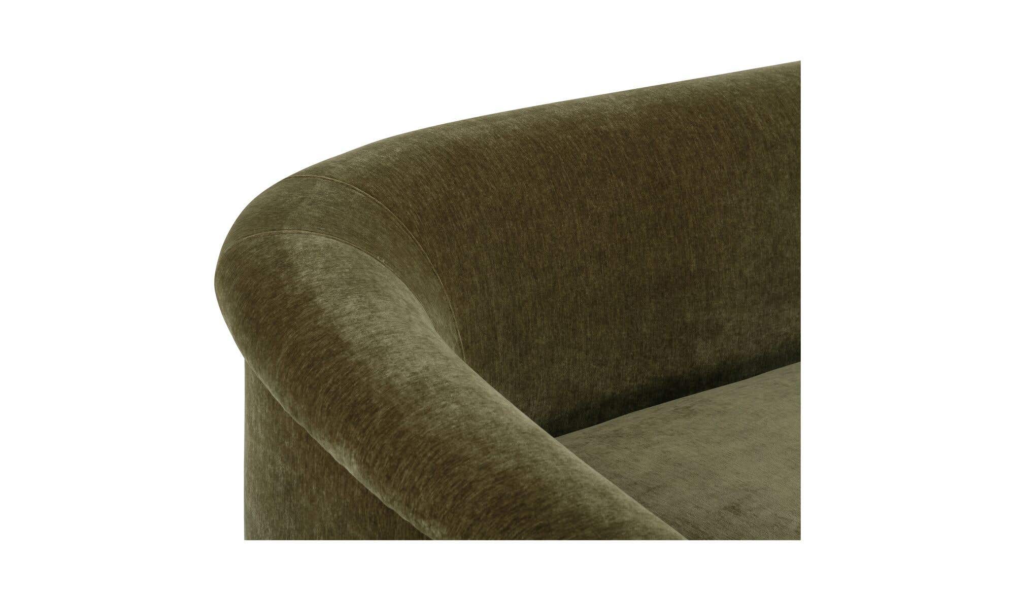 109" Dark Green Upholstered Sofa