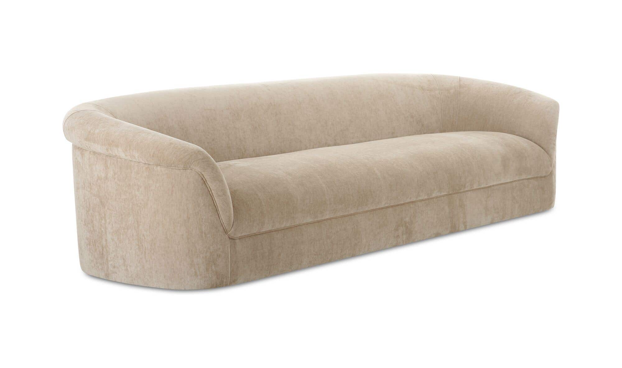 109" Beige Upholstered Sofa