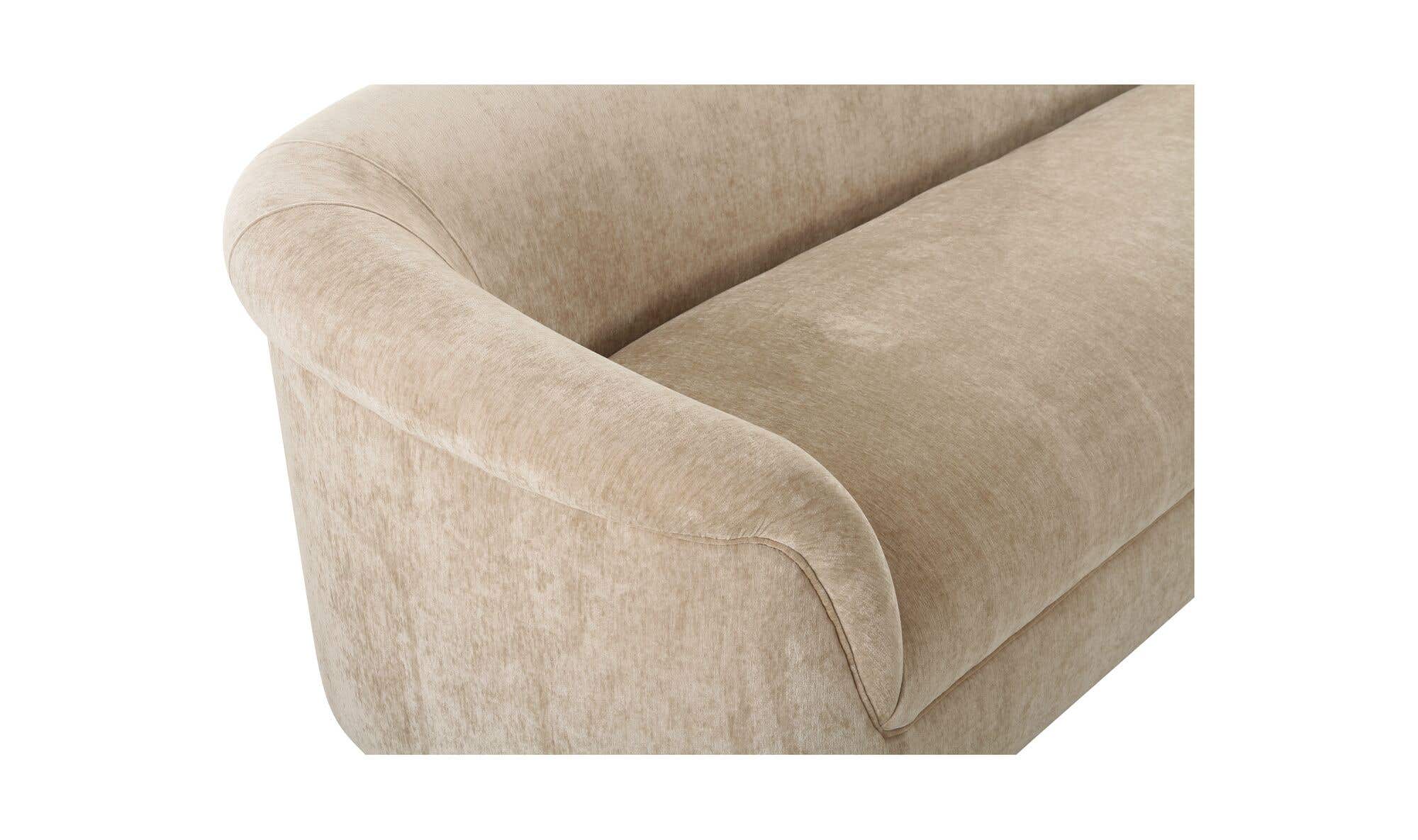 109" Beige Upholstered Sofa