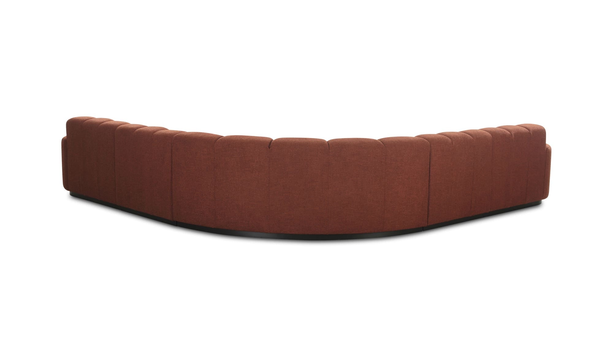 118" Rust Upholstered Sectional