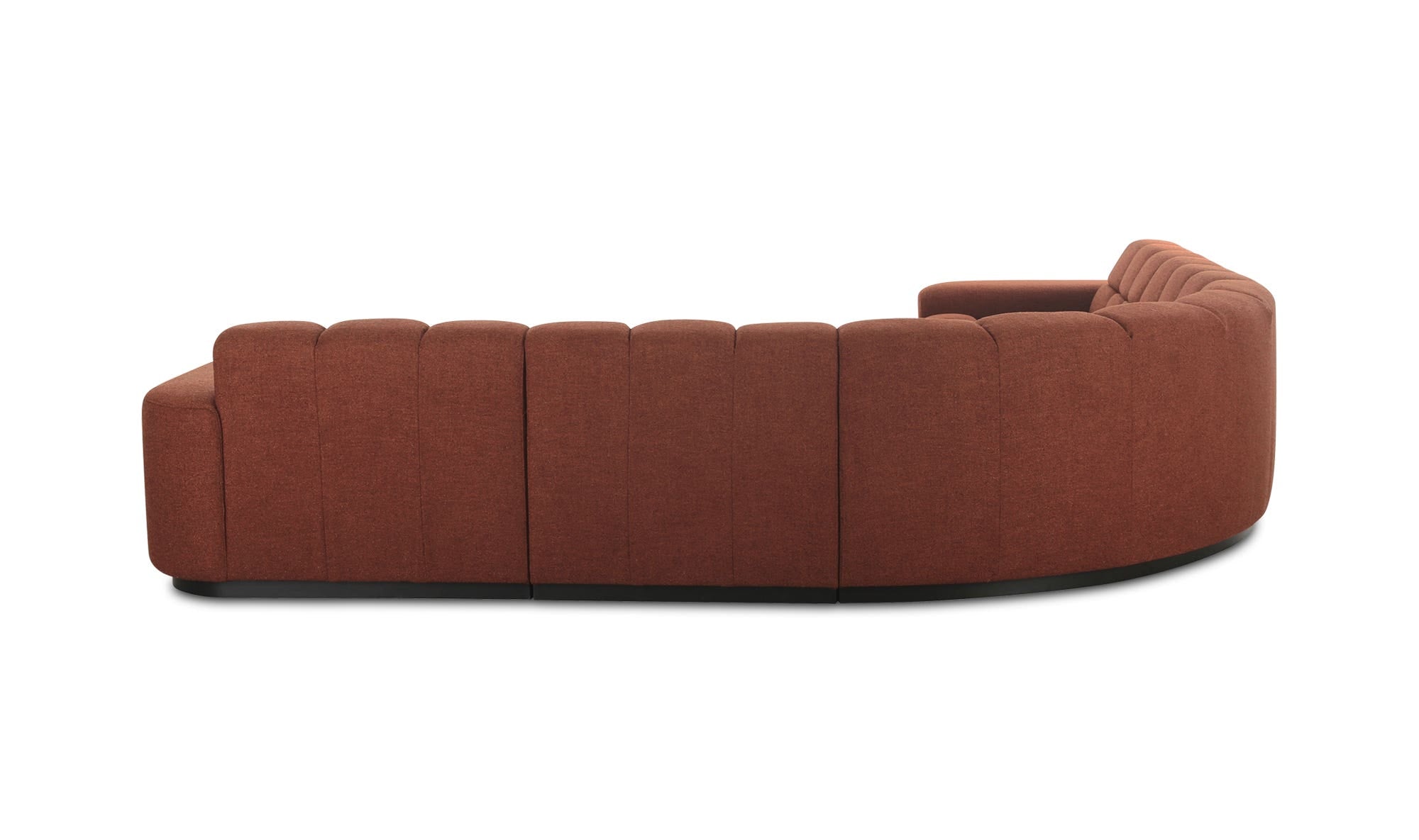 118" Rust Upholstered Sectional