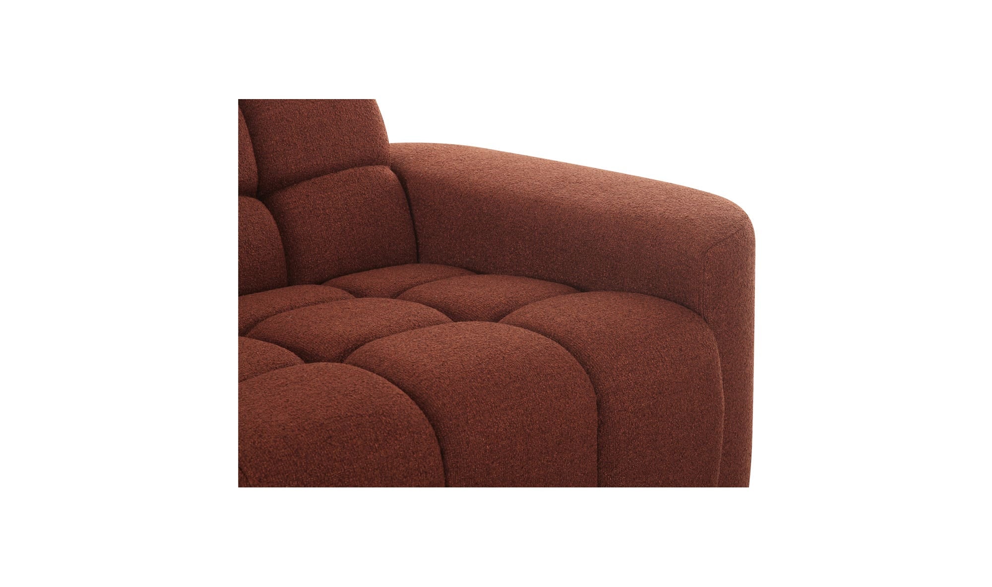 118" Rust Upholstered Sectional