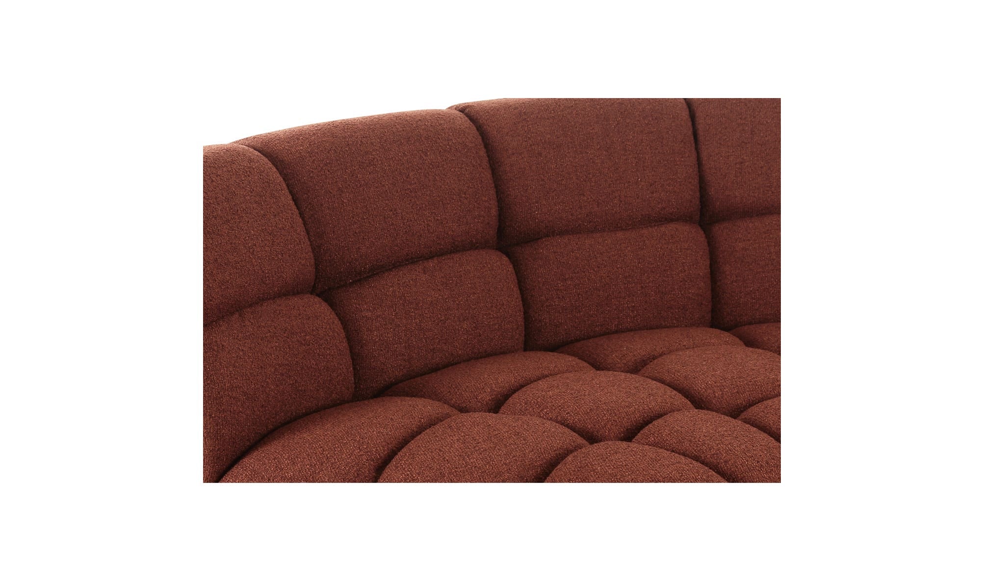118" Rust Upholstered Sectional