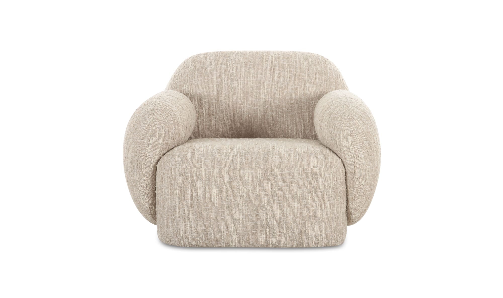 39.5" Off White Upholstered Lounge Chair