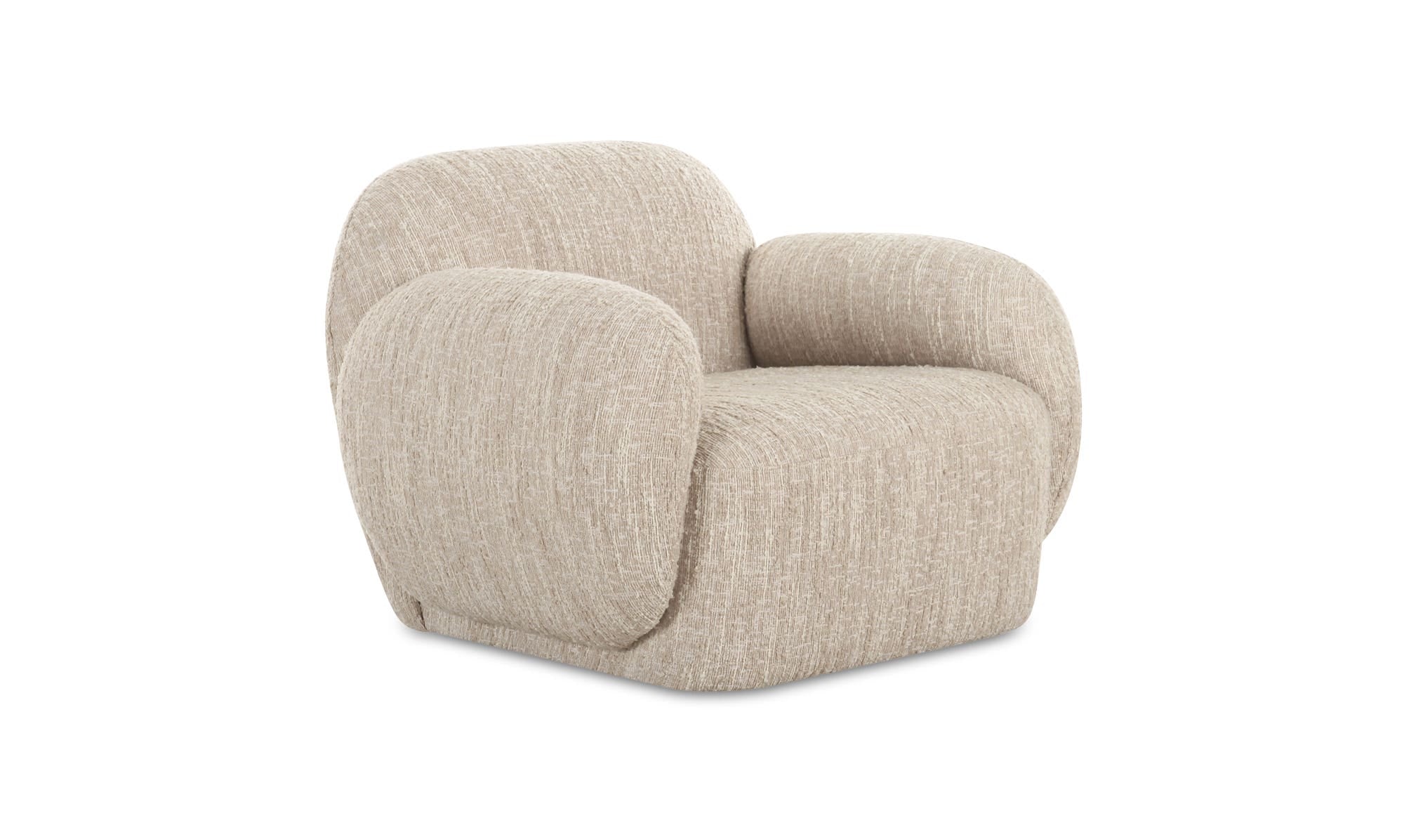 39.5" Off White Upholstered Lounge Chair
