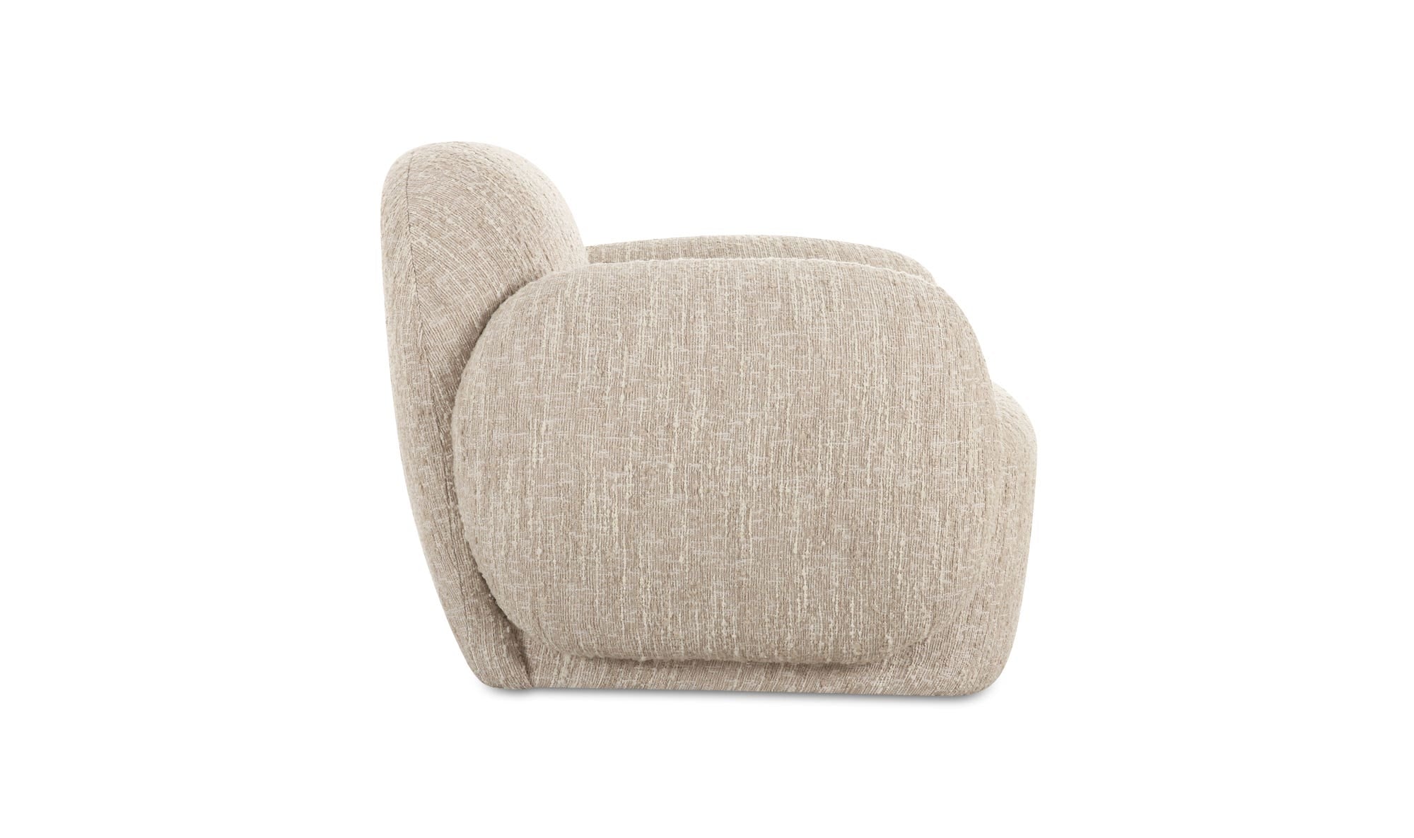 39.5" Off White Upholstered Lounge Chair
