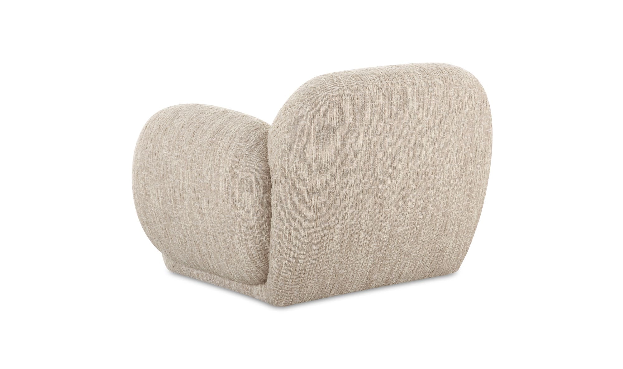 39.5" Off White Upholstered Lounge Chair