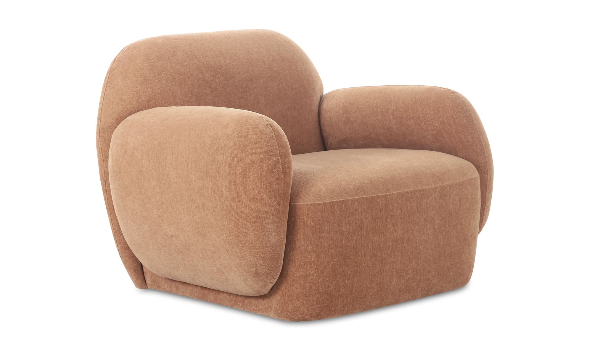 39.5" Copper Upholstered Lounge Chair