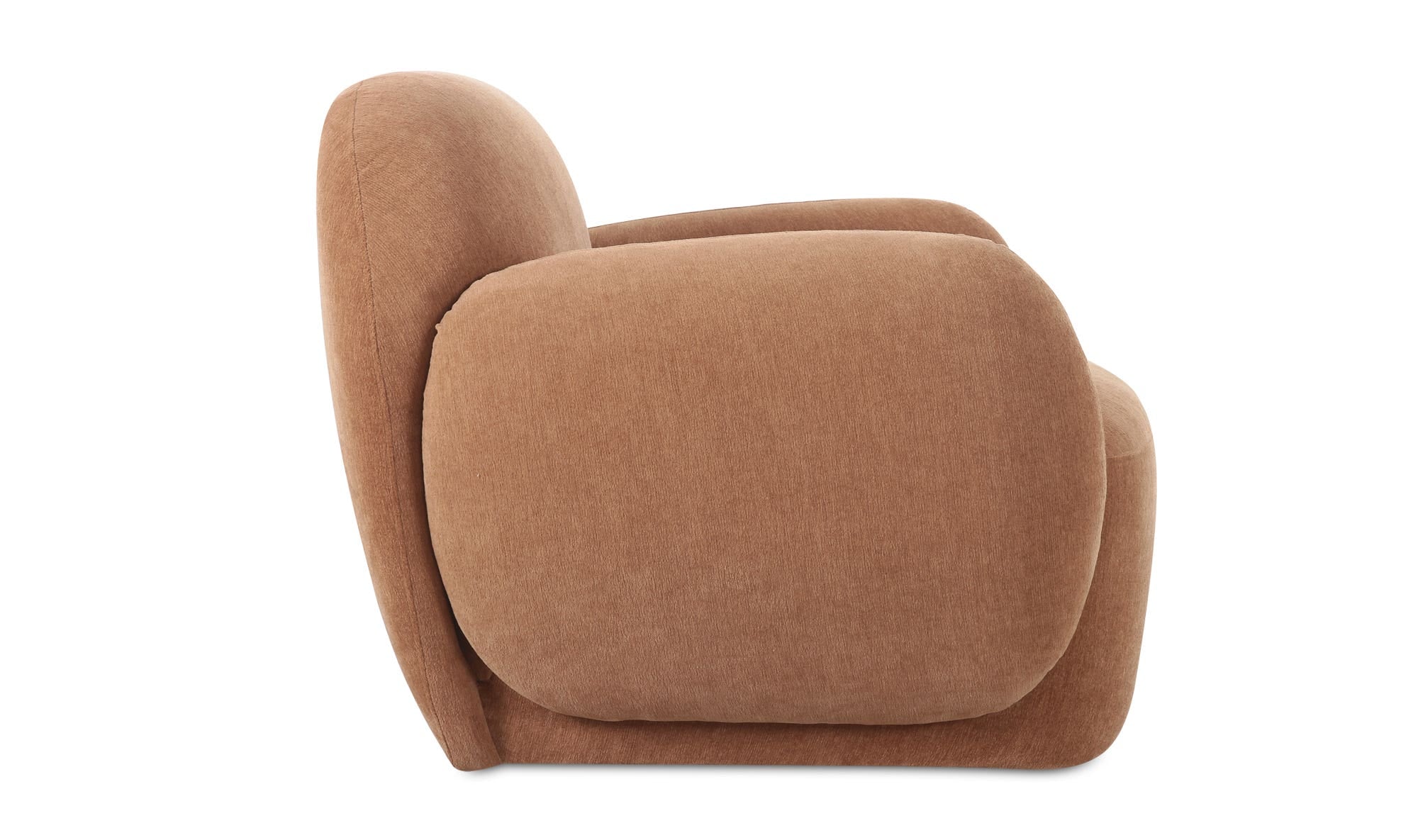 39.5" Copper Upholstered Lounge Chair