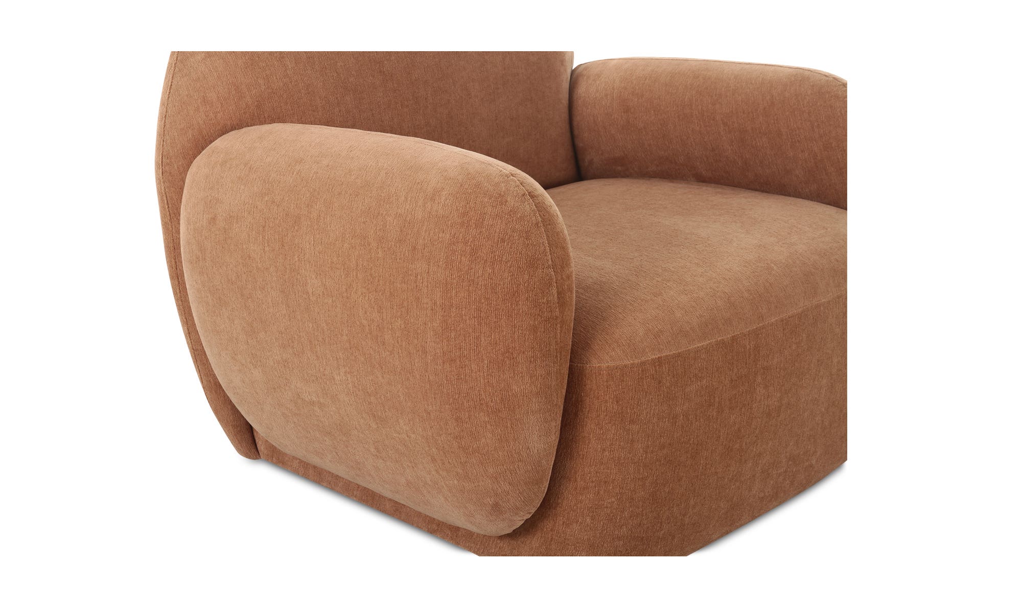 39.5" Copper Upholstered Lounge Chair