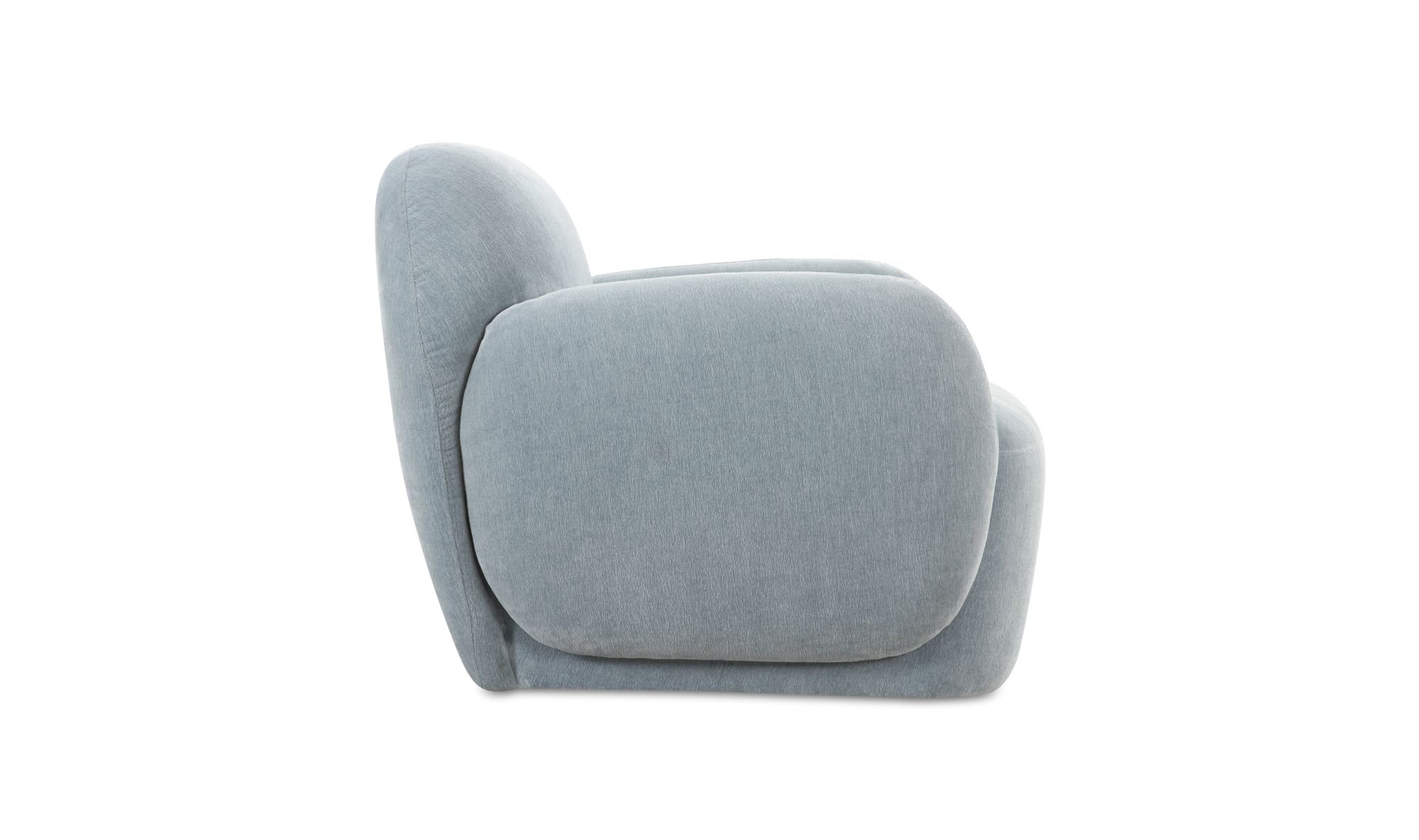 39.5" Light Blue Upholstered Lounge Chair