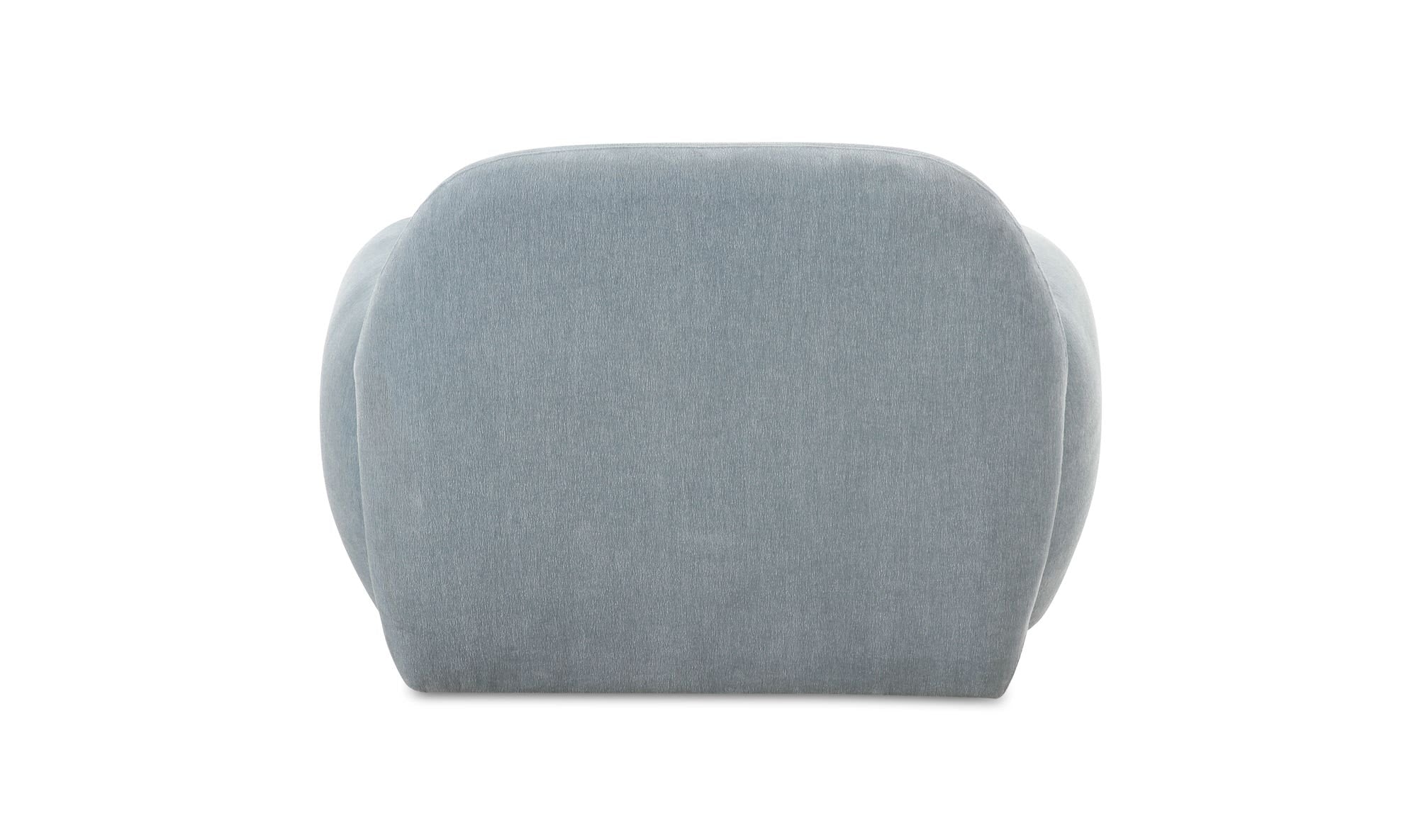 39.5" Light Blue Upholstered Lounge Chair