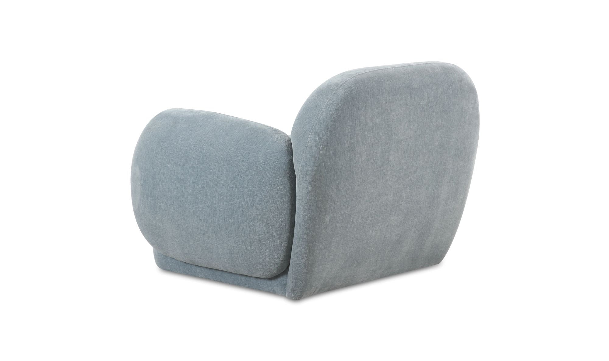 39.5" Light Blue Upholstered Lounge Chair