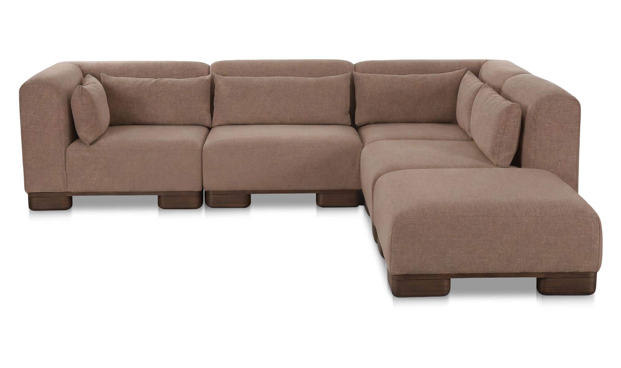 115" Dark Brown Upholstered Dream Modular Sectional